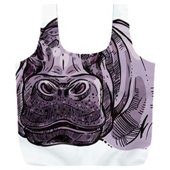 Hippopotamus Animal Wildlife Hippo Full Print Recycle Bag (xxxl) by Semog4