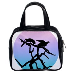 Birds Bird Vultures Tree Branches Classic Handbag (two Sides)