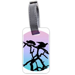 Birds Bird Vultures Tree Branches Luggage Tag (two Sides)