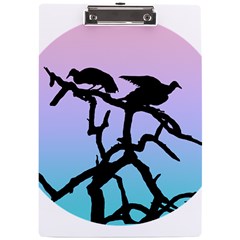 Birds Bird Vultures Tree Branches A4 Acrylic Clipboard