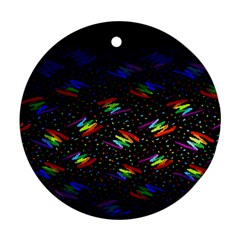 Rainbows Pixel Pattern Ornament (round)
