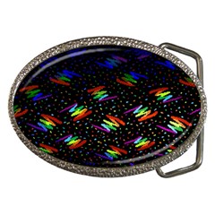 Rainbows Pixel Pattern Belt Buckles