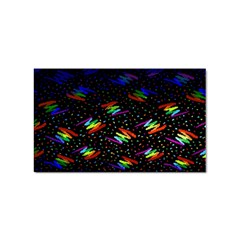 Rainbows Pixel Pattern Sticker (rectangular)
