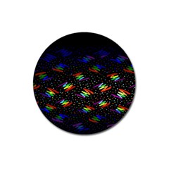 Rainbows Pixel Pattern Magnet 3  (round)
