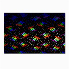 Rainbows Pixel Pattern Postcard 4 x 6  (pkg Of 10)