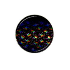 Rainbows Pixel Pattern Hat Clip Ball Marker