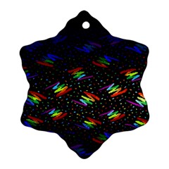 Rainbows Pixel Pattern Snowflake Ornament (two Sides) by Semog4