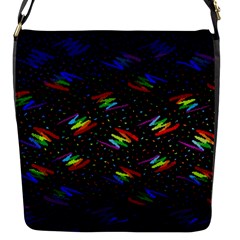 Rainbows Pixel Pattern Flap Closure Messenger Bag (s) by Semog4