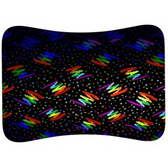 Rainbows Pixel Pattern Velour Seat Head Rest Cushion