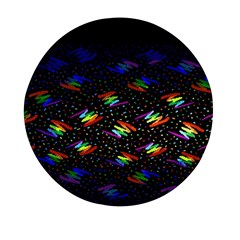 Rainbows Pixel Pattern Mini Round Pill Box (pack Of 3)