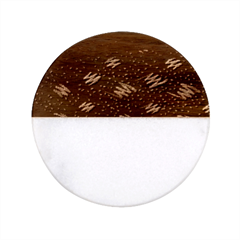 Rainbows Pixel Pattern Classic Marble Wood Coaster (round)  by Semog4