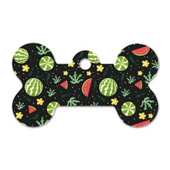Watermelon Berries Patterns Pattern Dog Tag Bone (one Side) by Semog4
