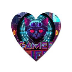 Gamer Life Heart Magnet by minxprints