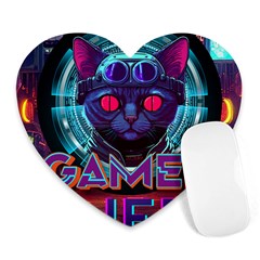 Gamer Life Heart Mousepad by minxprints