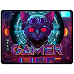 Gamer Life Two Sides Fleece Blanket (large) by minxprints