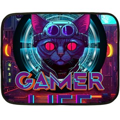 Gamer Life Two Sides Fleece Blanket (mini) by minxprints