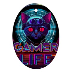 Gamer Life Ornament (oval) by minxprints