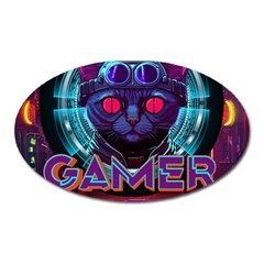 Gamer Life Oval Magnet by minxprints