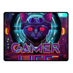 Gamer Life Two Sides Fleece Blanket (small) by minxprints