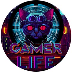 Gamer Life Uv Print Round Tile Coaster by minxprints