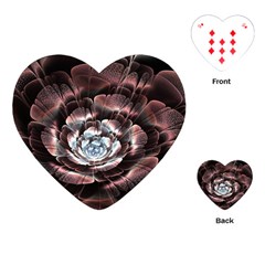 Flower Fractal Art Cool Petal Abstract Playing Cards Single Design (heart) by Semog4