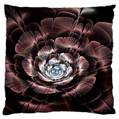 Flower Fractal Art Cool Petal Abstract Large Premium Plush Fleece Cushion Case (one Side) by Semog4