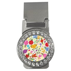 Colorful Flowers Pattern Abstract Patterns Floral Patterns Money Clips (cz)  by Semog4