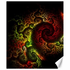 Green And Red Lights Wallpaper Fractal Digital Art Artwork Canvas 20  X 24  by Semog4