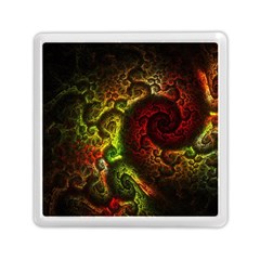 Green And Red Lights Wallpaper Fractal Digital Art Artwork Memory Card Reader (square) by Semog4