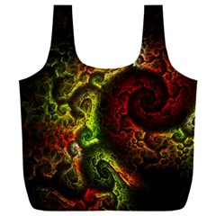 Green And Red Lights Wallpaper Fractal Digital Art Artwork Full Print Recycle Bag (xxl) by Semog4