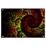 Green And Red Lights Wallpaper Fractal Digital Art Artwork Banner and Sign 6  x 4  Front