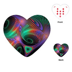 Circle Art 3d Artwork Graphics Vortex Colorful Digital Art Playing Cards Single Design (heart) by Semog4
