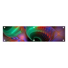 Circle Art 3d Artwork Graphics Vortex Colorful Digital Art Banner And Sign 4  X 1  by Semog4