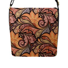 Colorful Paisley Background Artwork Paisley Patterns Flap Closure Messenger Bag (l) by Semog4