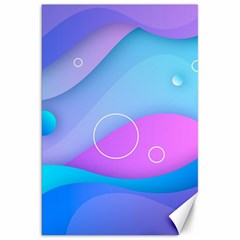 Colorful Blue Purple Wave Canvas 20  X 30  by Semog4