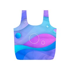Colorful Blue Purple Wave Full Print Recycle Bag (s) by Semog4