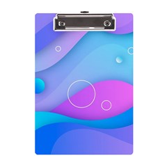 Colorful Blue Purple Wave A5 Acrylic Clipboard
