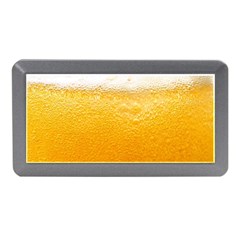 Texture Pattern Macro Glass Of Beer Foam White Yellow Memory Card Reader (mini) by Semog4