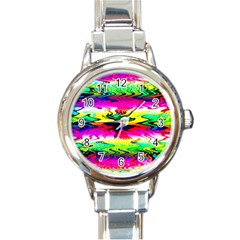 Waves Of Color Round Italian Charm Watch