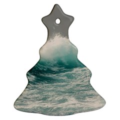 Big Storm Wave Christmas Tree Ornament (two Sides) by Semog4