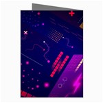 Colorful Abstract Background Creative Digital Art Colorful Geometric Artwork Greeting Cards (Pkg of 8) Right