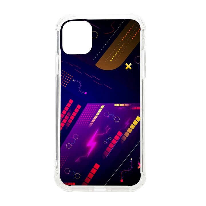 Colorful Abstract Background Creative Digital Art Colorful Geometric Artwork iPhone 11 TPU UV Print Case