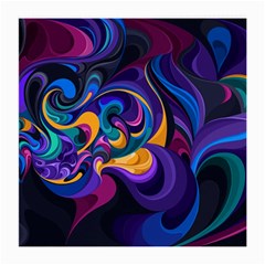 Colorful Waves Abstract Waves Curves Art Abstract Material Material Design Medium Glasses Cloth (2 Sides) by Semog4