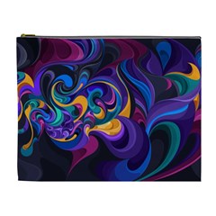 Colorful Waves Abstract Waves Curves Art Abstract Material Material Design Cosmetic Bag (xl) by Semog4