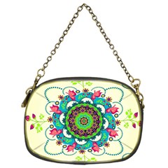 Mandala Flowers Abstract Butterflies Floral Pattern Summer Chain Purse (one Side) by Semog4