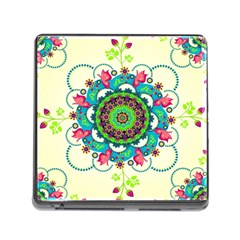 Mandala Flowers Abstract Butterflies Floral Pattern Summer Memory Card Reader (square 5 Slot) by Semog4