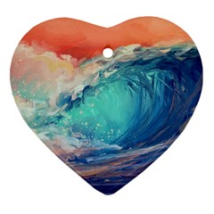 Artistic Wave Sea Ornament (heart) by Semog4