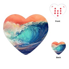 Artistic Wave Sea Playing Cards Single Design (heart) by Semog4