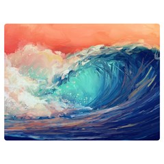 Artistic Wave Sea Two Sides Premium Plush Fleece Blanket (extra Small) by Semog4