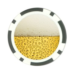 Texture Pattern Macro Glass Of Beer Foam White Yellow Art Poker Chip Card Guard